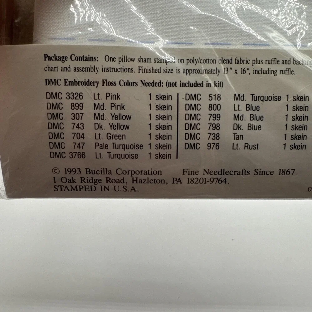 Bucilla Special Edition Stamped Pillow Sham Noah's Ark Baby Collection Kit 64007